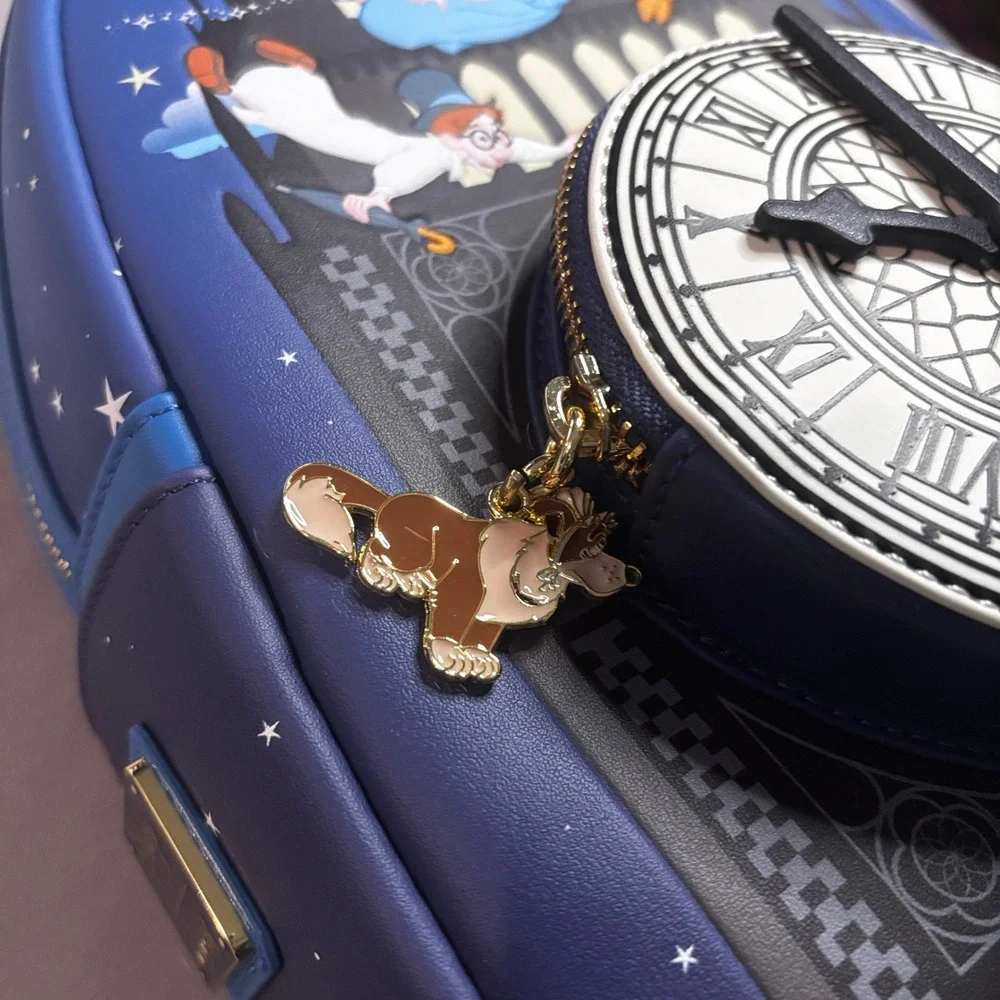 Loungefly Disney Peter Pan Glow in the Dark Big Ben Clock Mini Backpack Flying